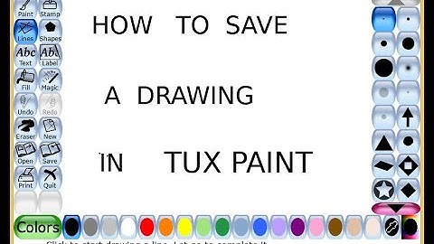 How to Save a Drawing in Tux Paint