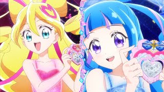 1080P Cure Idol & Cure Wink Transformation - Kimi To Idol Precure
