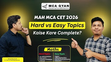 Hard vs Easy Topics in MAH MCA CET 2026 | How to Complete All Topics | By Mrinal Sharma Sir