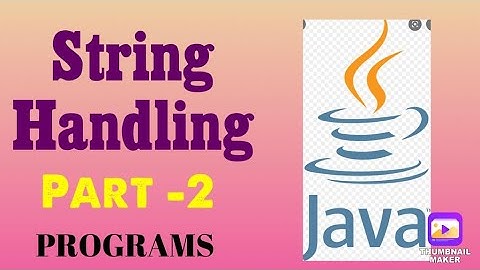 Ch-7 STRING HANDLING | PART-2 | Programs |ICSE Class X