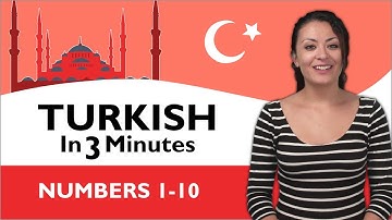 Learn Turkish - Turkish in Three Minutes - Numbers 1-10