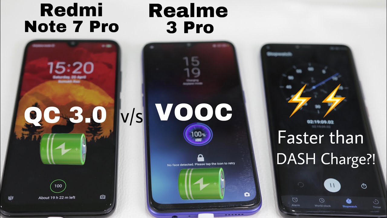 Realme 3 Pro vs Redmi Note 7 Pro Battery Charging Test! VOOC 3.0 vs QC3.0 Realme 3 Pro vs Redmi Note 7 Pro Battery Charging Test! VOOC 3.0 vs QC3.0 #1