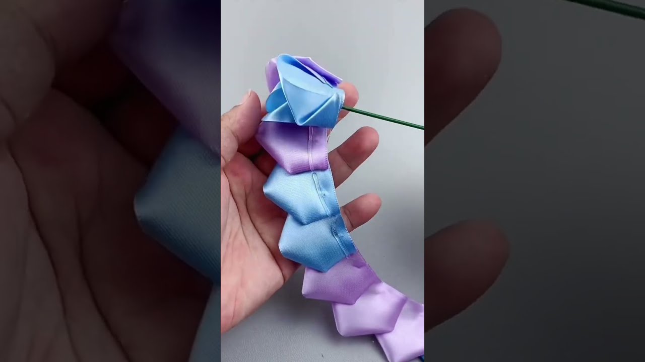Handmade Diy Ribbon Rose Flowers Birthday Gift Tutorial Craft
