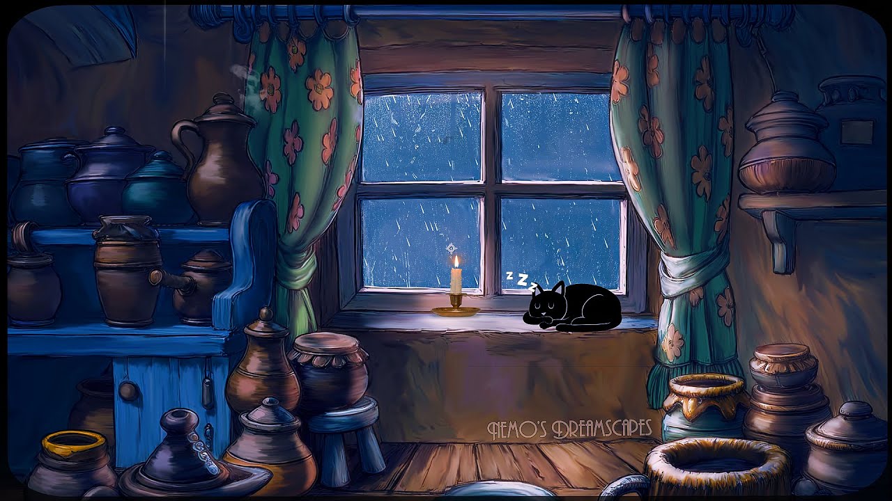 A stormy night w/ vintage oldies playing in another room (rain, windstorm & thunder) 11 HOURS ASMR A stormy night w/ vintage oldies playing in another room (rain, windstorm & thunder) 11 HOURS ASMR