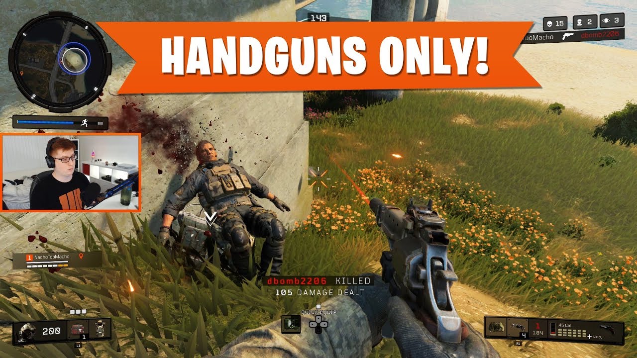 HANDGUNS ONLY! | Black Ops 4 Blackout | PS4 Pro - YouTube