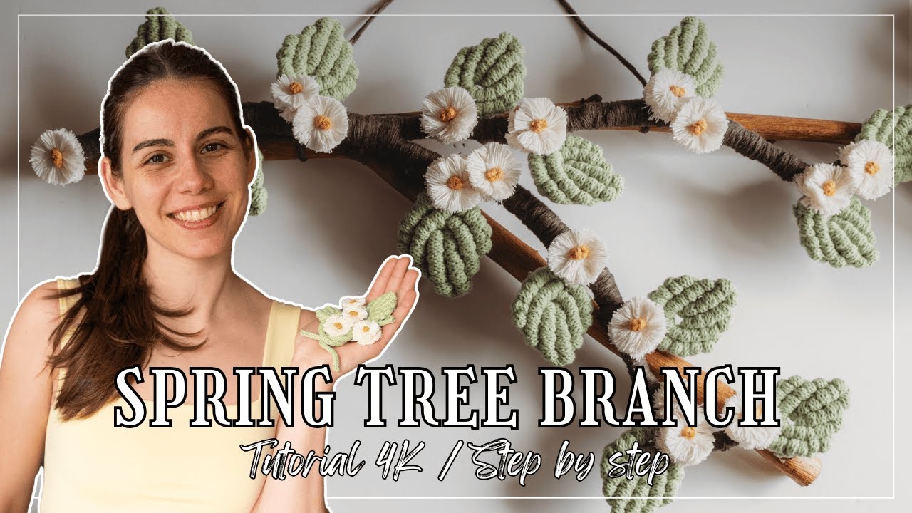 Spring Macrame Tree Branch | Tutorial 4K | Step by step - YouTube
