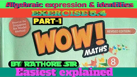 Exercise 5.4 Class 8 wow maths solutions Que.1 to 3