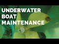 Underwater Boat Maintenance on a NORDHAVN 43 trawler