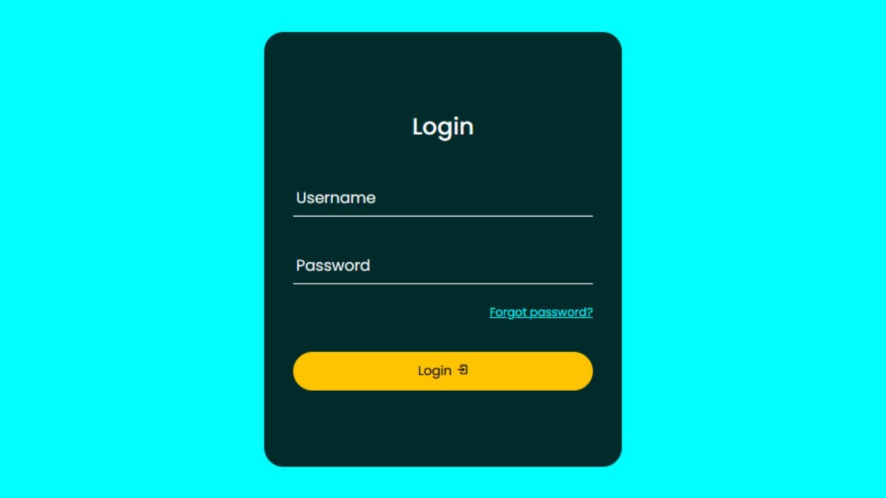 Login Form In HTML and CSS | Login Form Using HTML and CSS | Login Form ...