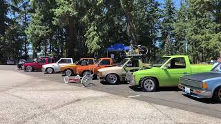 Spanaway Lake mini truck meet  #minitruck #hardbody #stance #VIP