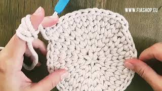 Fia: Háčkovaný košík, crochet basket