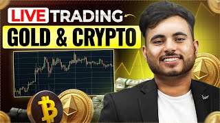 Live Crypto Trading Bitcoin Trading Gold Trading 27 August New York Session Techno Jeet