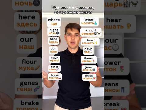 Слова которые одинаково произносится, но по-разному пишутся #словарь #английский #goodenglish