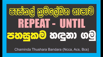 Pascal programming language. REPEAT UNTIL LOOP. OL ICT in sinhala (it plus)
