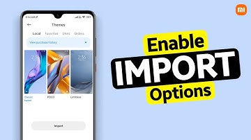 Enable Import Option Any Redmi Xiaomi Device - NO ROOT | Apply Third Party Theme | Dot SM