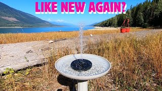 How to CLEAN a solar bird fountain pump! Helpful tips.