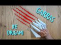 Garras de origami uas de papel