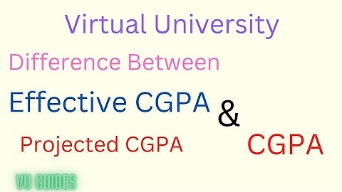 Details about Effective Cgpa, Cgpa and Projected Cgpa at VU/ #vu #cgpa #result