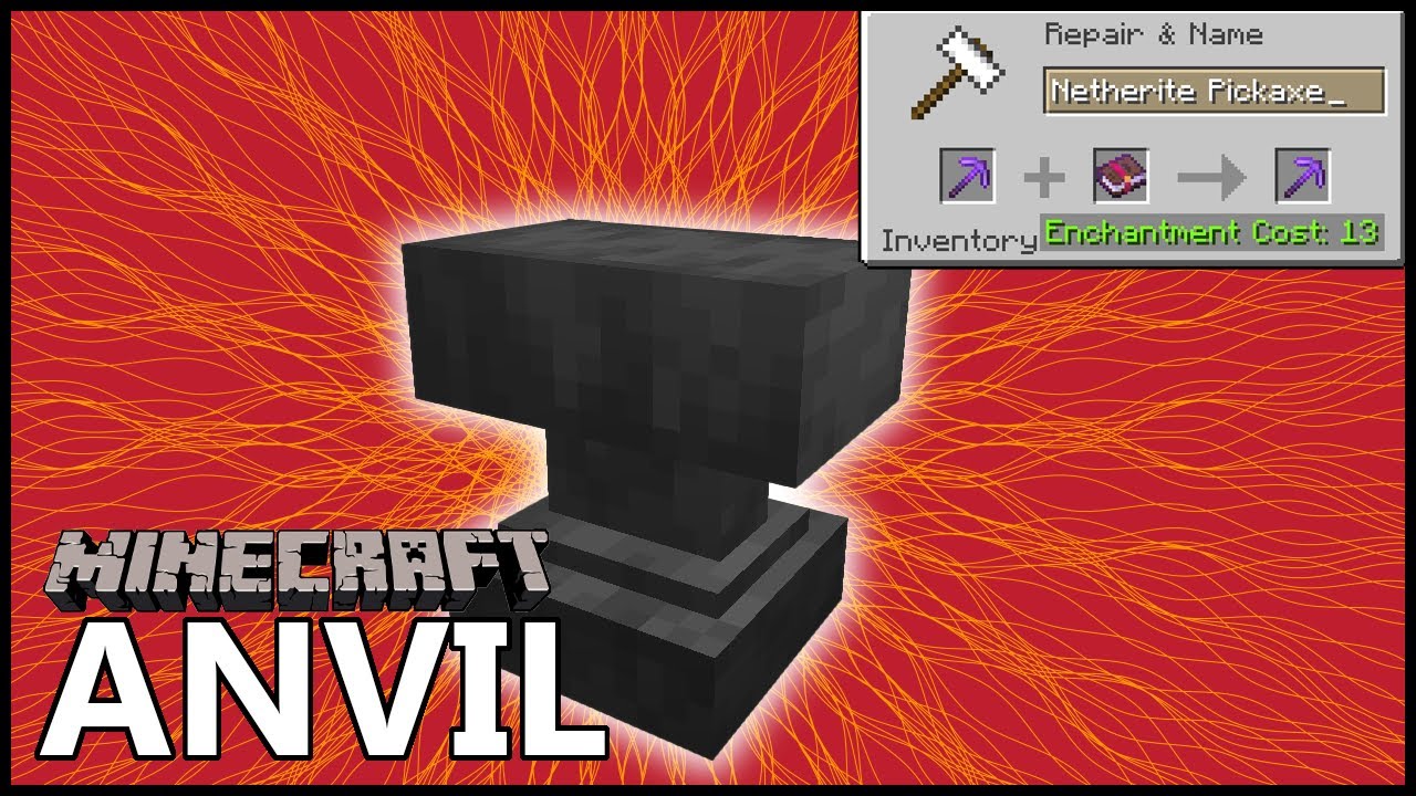 How To Use An ANVIL In Minecraft - YouTube