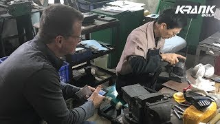 Lance Reader president Krank Golf visits Krank Golf's manufacturing facility in China