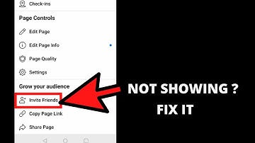 Facebook Page Invite Friends Option Not Showing | HOW TO FIX