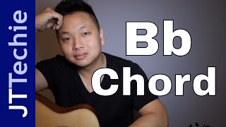 How to Play Bb Chord on Acoustic Guitar B Flat Bar Chord