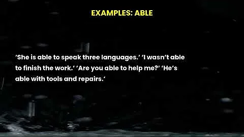 Let's learn the word able | Improve your vocabulary #english #vocabulary #learnenglish