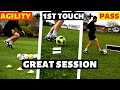 Индивидуална футболна тренировка - Ловкост,Първо Докосване,Пас | Agility,1st touch,Pass - Session