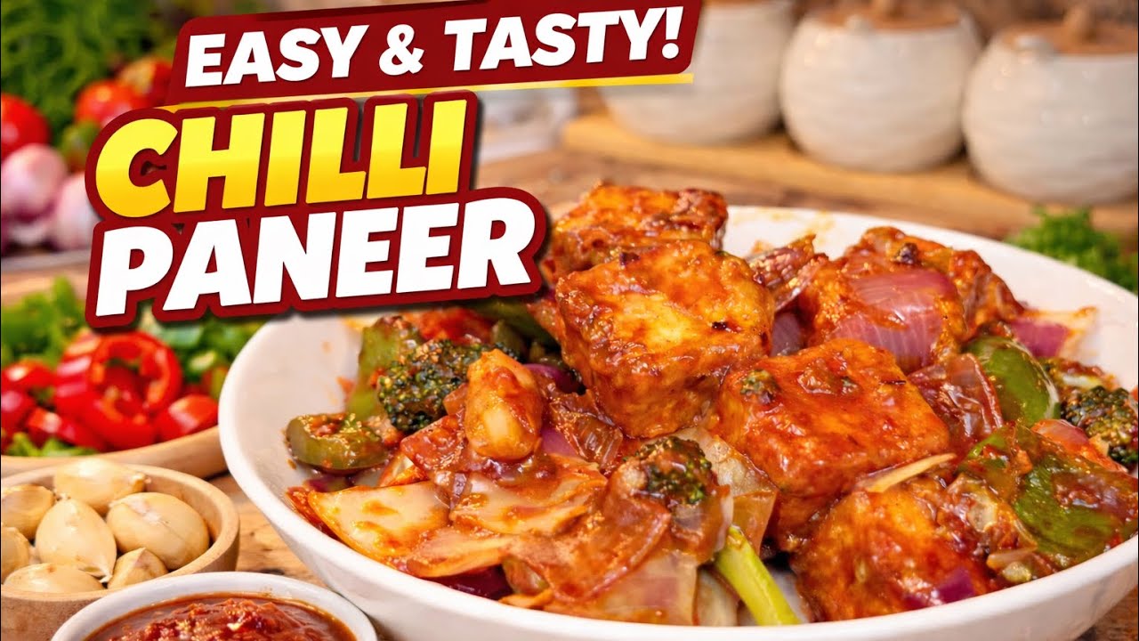 Chilli Paneer Recipe | Restaurant Style Chilli Paneer at Home | Easy Indo Chinese