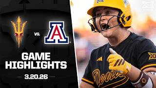 Arizona State vs. Arizona Highlights (3.20.26) | 2026 Big 12 Softball