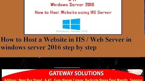 Windows Server 2016  How to Host Website on Web Server | IIS Server