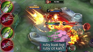 Build Ruby Ini Terlalu Over Power Musuh Dibuat Kena Mental!! Ruby Best Build 2023