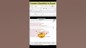 Create checklist or To Do list in Excel #excel #shorts #microsoft #business #exceltutorial