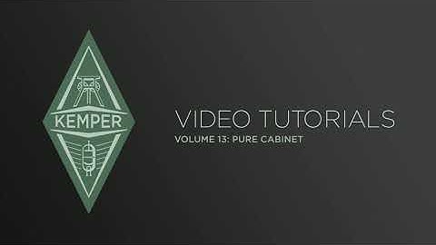 Kemper Profiler Tutorials - Pure Cabinet (japanese)
