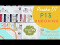 UNBOXING scrapbooking - paczki DT od P13 Paper Products / nowe kolekcje / produkty do journalingu