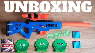 Nerf Fortnite BASR-R Unboxing and Review: Rare Nerf Bolt Action Sniper Rifle Goodness. And Bushes.