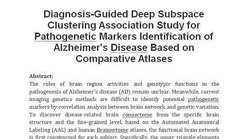 Diagnosis Guided Deep Subspace Clustering Association Study for Pathogenetic Markers Identification