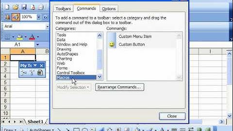 Excel 2003 Tutorial Adding Macro Buttons to Toolbars Microsoft Training Lesson 34.4