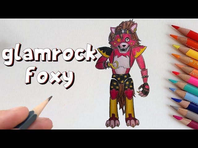 Cómo DIBUJAR a🦊GLAMROCK FOXY de FNAF SECURITY BREACH/How to DRAW GLAMROCK  FOXY from FNAF 