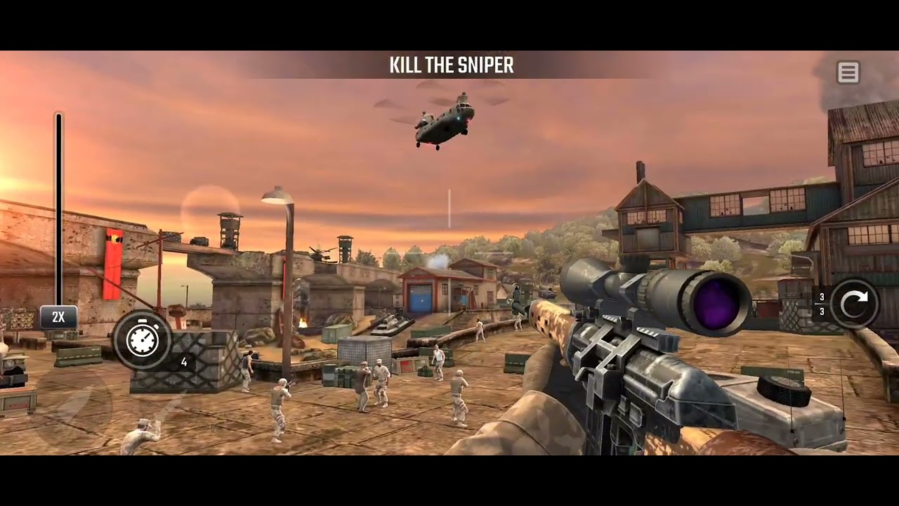 sniperスマホ War Sniper Z12 Boss 1 General Lynx Kill The Sniper - YouTube