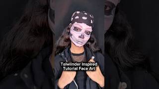 Talwiinder Inspired Face Art Tutorial 💀 #faceart #makeuptutorial #shorts #youtubeshorts