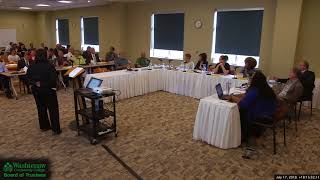 2018 07 17 WCC Board of Trustees regular meeting