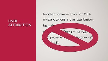 MLA In-Text Citations: 2 Common Errors