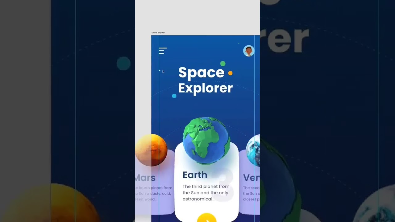 speed ui design reel “space explorer” let’s take a look in figma
