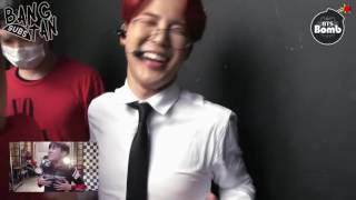 [ENG] 150715 BOMB: j-hope s gesture at  DOPE  MV Son AdParks