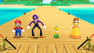 Mario Party 9 - Mario Vs. Waluigi Vs. Koopa Vs. Daisy | Step It Up