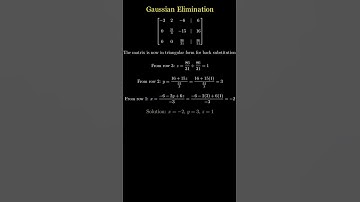 Gauss elimination method for a system of linear equations #gausseliminationmethod