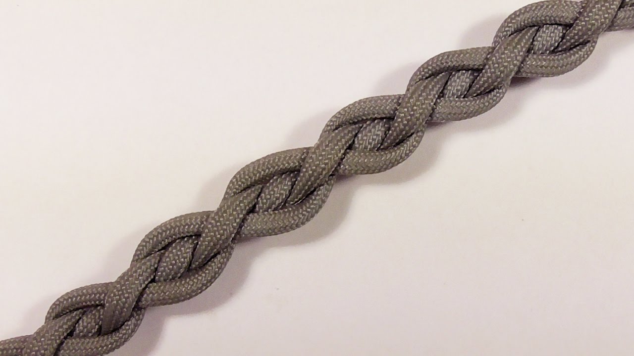 "How You Can Make A Four Strand Chain Link Braid Paracord Bracelet" - YouTube