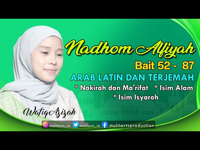 Full Nadhom Alfiyah bait 52 - 87 Arab Latin dan Terjemahan - Wafiq Azizah class=