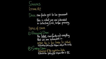 STATISTICS || Sample & Population | Lecture 2 | #maths